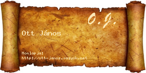 Ott János névjegykártya